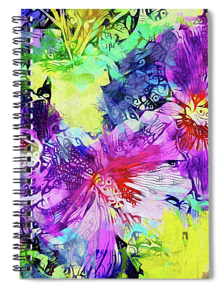 Floral Spiral Notebook featuring the photograph Malva Malvalicious by Jack Torcello