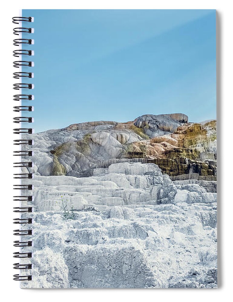 Yellowstone Spiral Notebook featuring the photograph Mammoth hot spring #2 by Alberto Zanoni