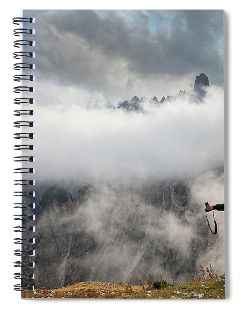 Amazed Spiral Notebook featuring the photograph Mountain Landscape, Italian Dolomites Italy by Michalakis Ppalis