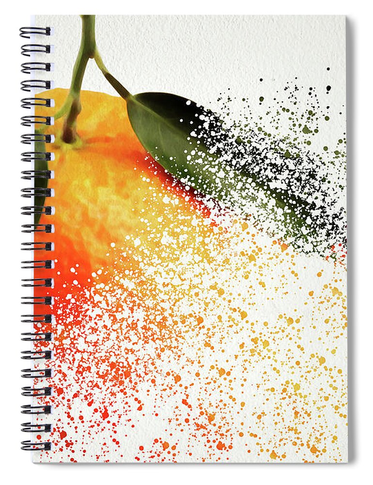 Mandarin Colours Spiral Notebook featuring the photograph Mandarin colours by Al Fio Bonina
