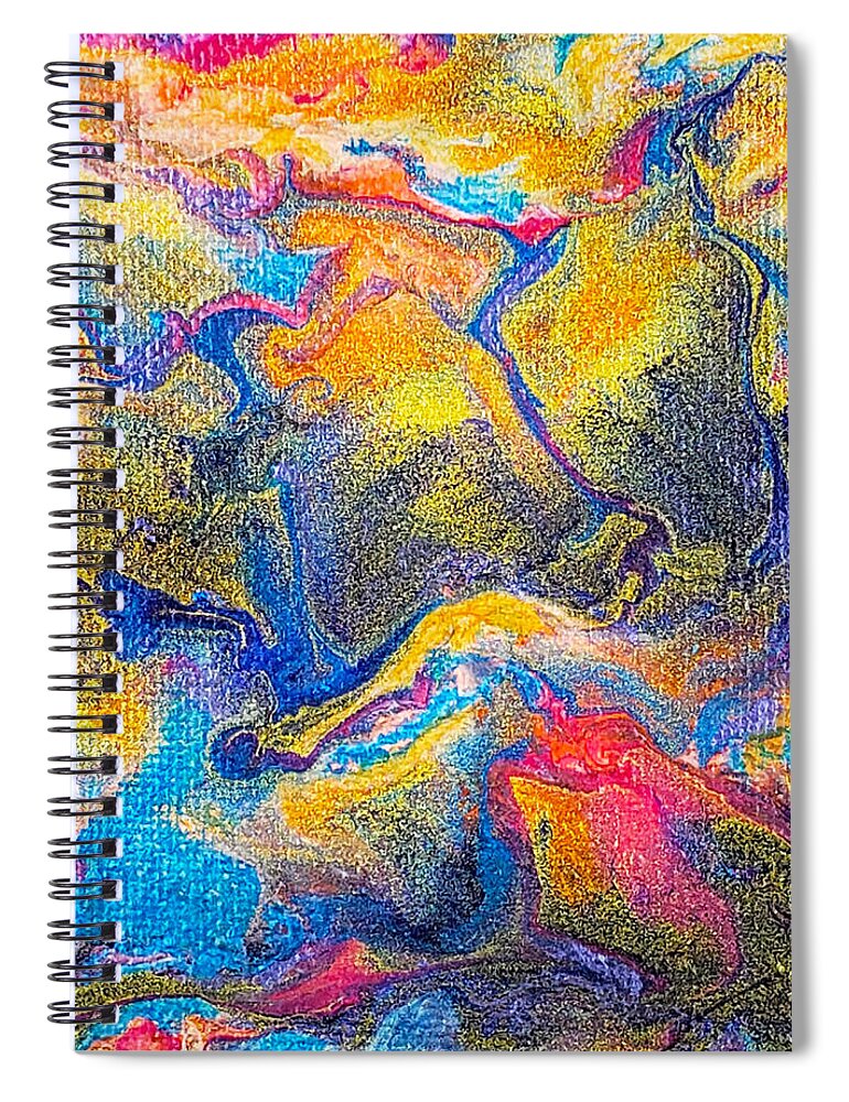 Abstract Spiral Notebook featuring the painting Mangroves by Christine Bolden