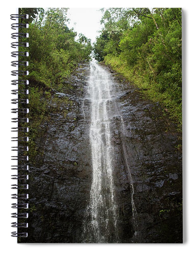 Manoa Spiral Notebook featuring the photograph Manoa Falls by Joseph Philipson