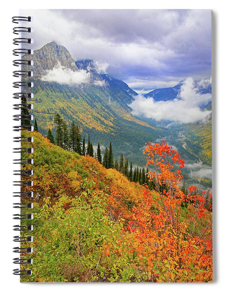 Glacier National Park Spiral Notebook featuring the photograph Many Colors of Autumn in Glacier by Jack Bell