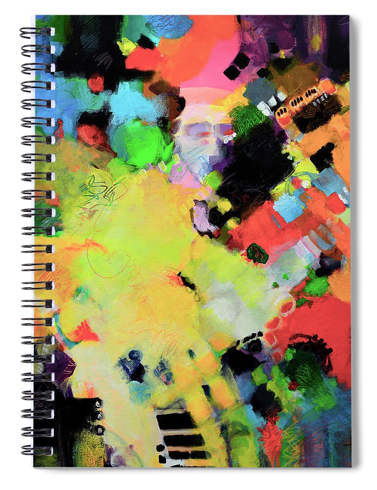 Sally Trace Spiral Notebook featuring the painting Many Ways Out by Sally Trace