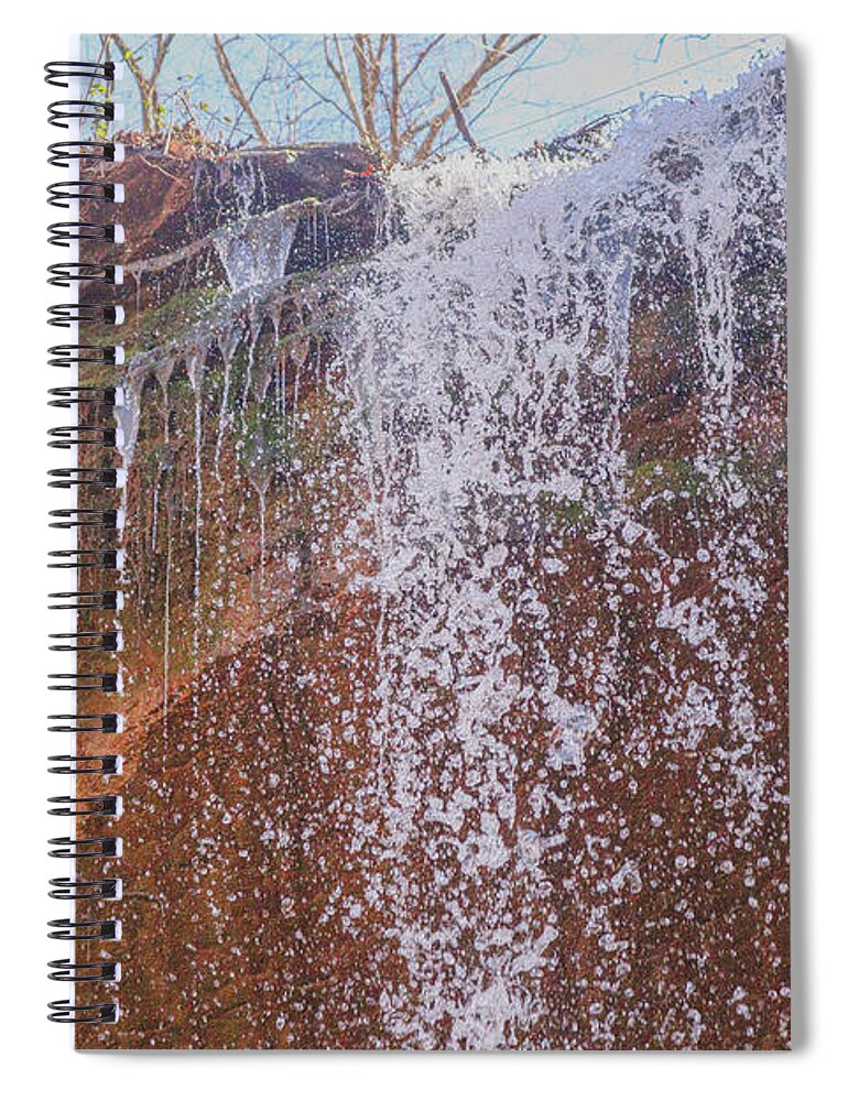 James H. Sloppy Floyd State Park Spiral Notebook featuring the photograph Marble Mine Rainfalls Close by Ed Williams
