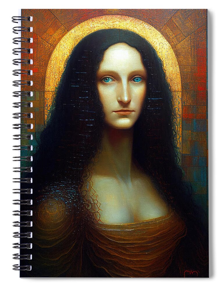 Mother Spiral Notebook featuring the painting Maria Magdalena No.1 by My Head Cinema
