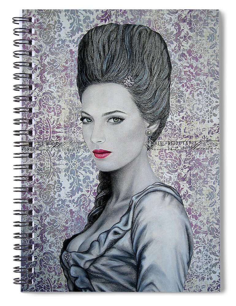 Woman Spiral Notebook featuring the painting Marie by Lynet McDonald