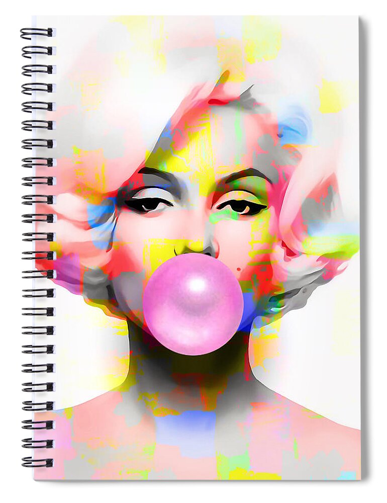 Marilyn Monroe Bubble Spiral Notebook by Marvin - Pixels