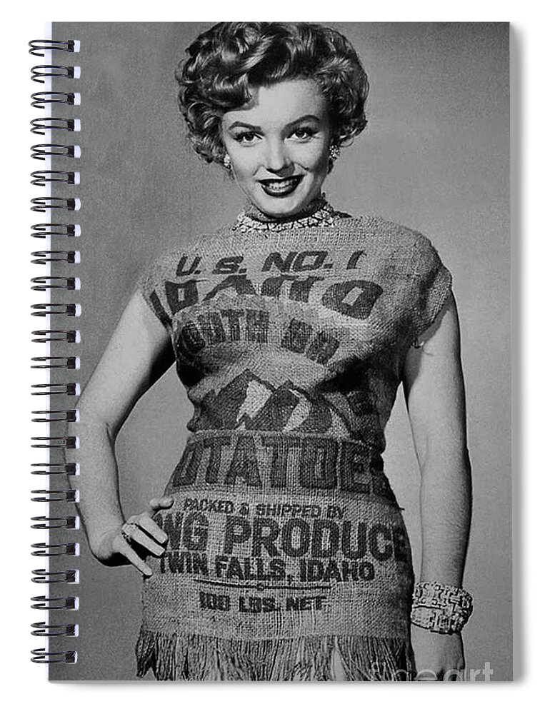 Marilyn Monroe In Potato Sack Dress In 1951 Proves That She Looked  Beautiful In Anything Spiral Notebook