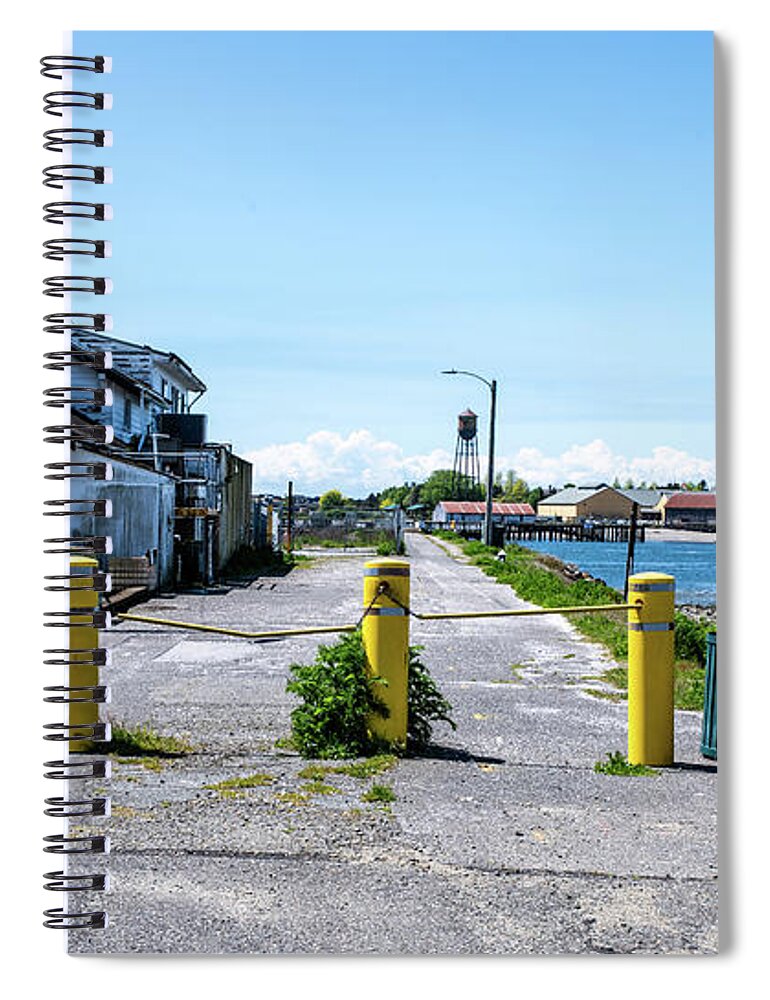 Marine Drive On Blaine Pier Spiral Notebook featuring the photograph Marine Drive on Blaine Pier by Tom Cochran