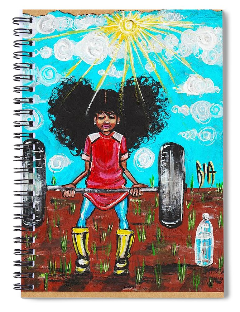 Jehovah Spiral Notebook featuring the painting Mark 10 vs 27 by Artist RiA
