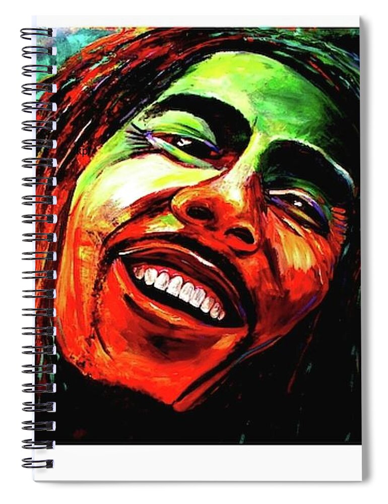 Marley Wild Singer Swinger Spiral Notebook featuring the painting Marley by Ken Pridgeon