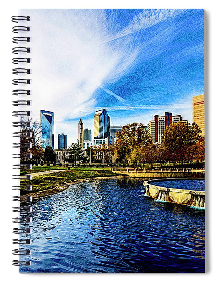 Marshall Park Spiral Notebook featuring the digital art Marshall Park Vintage by SnapHappy Photos