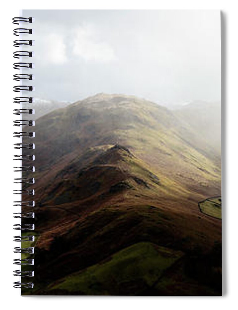 Panorama Spiral Notebook featuring the photograph Martindale Lake District by Sonny Ryse