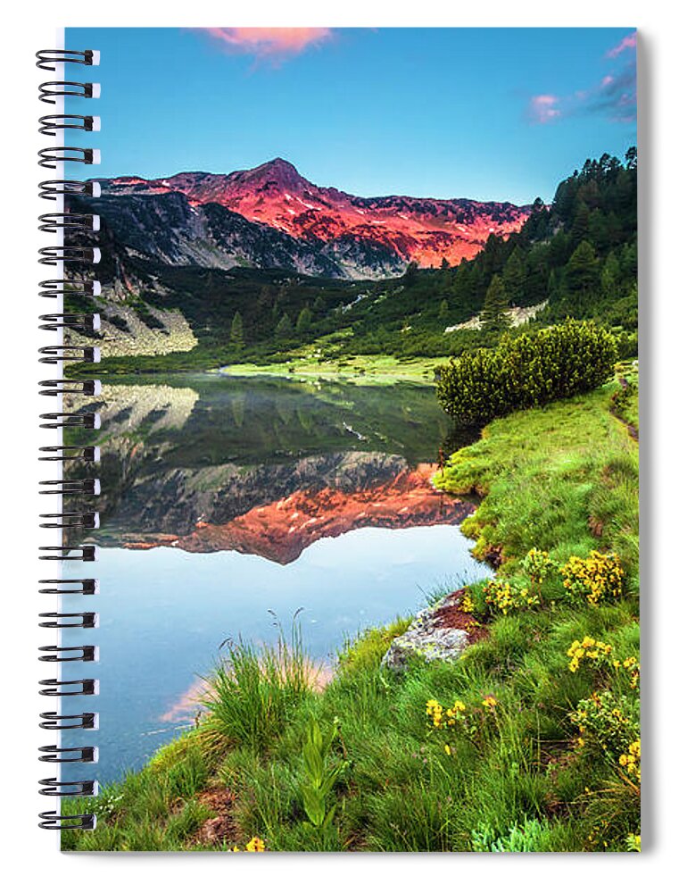 Bulgaria Spiral Notebook featuring the photograph Marvelous Lake by Evgeni Dinev