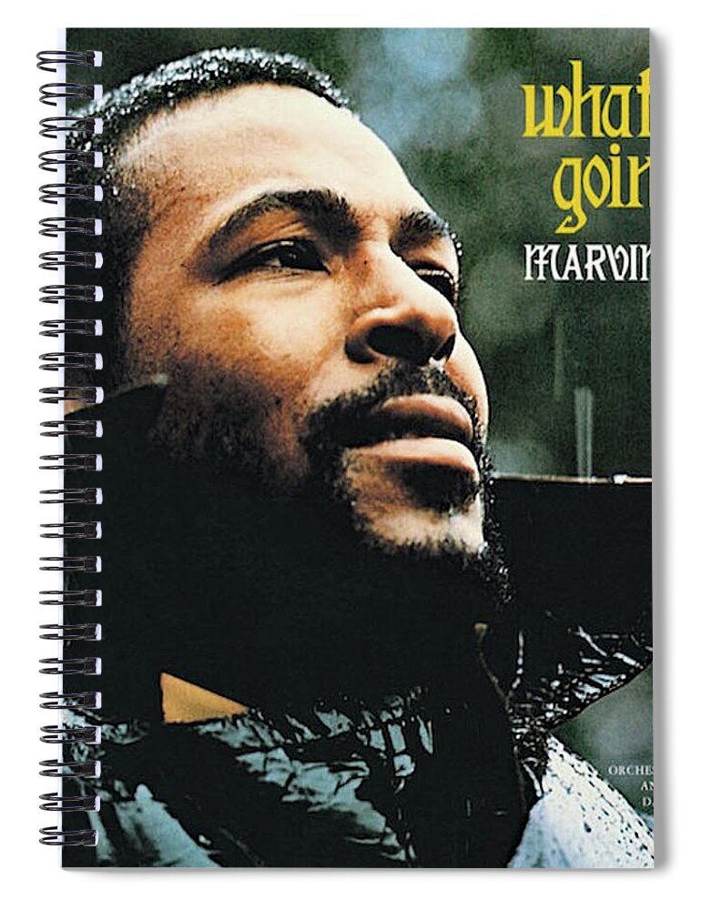 Marvin Gaye Spiral Notebook featuring the photograph Marvin Gaye Whats Going On by Imagery-at- Work