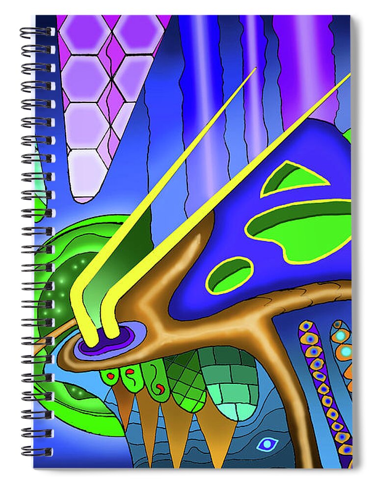 Mask Spiral Notebook featuring the digital art Mask 1-32 by Dumitru Sandru