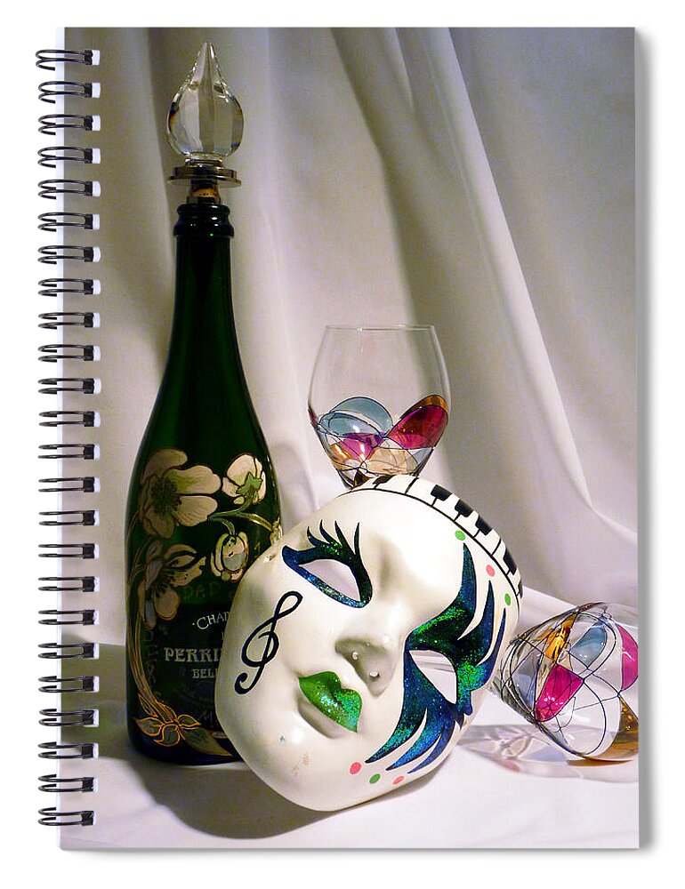 Mask Spiral Notebook featuring the photograph Masquerade by Gigi Dequanne