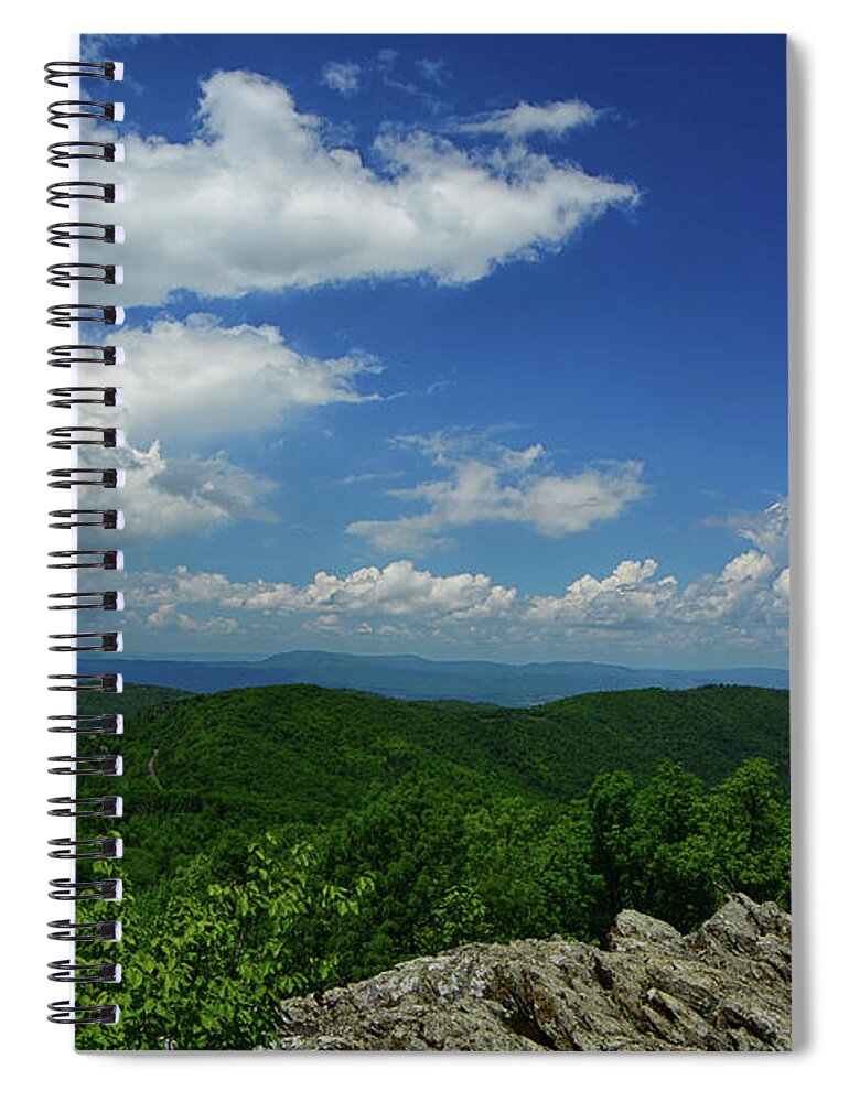 Massanutten Mountain And Other Blue Ridges Spiral Notebook featuring the photograph Massanutten Mountain and Other Blue Ridges by Raymond Salani III