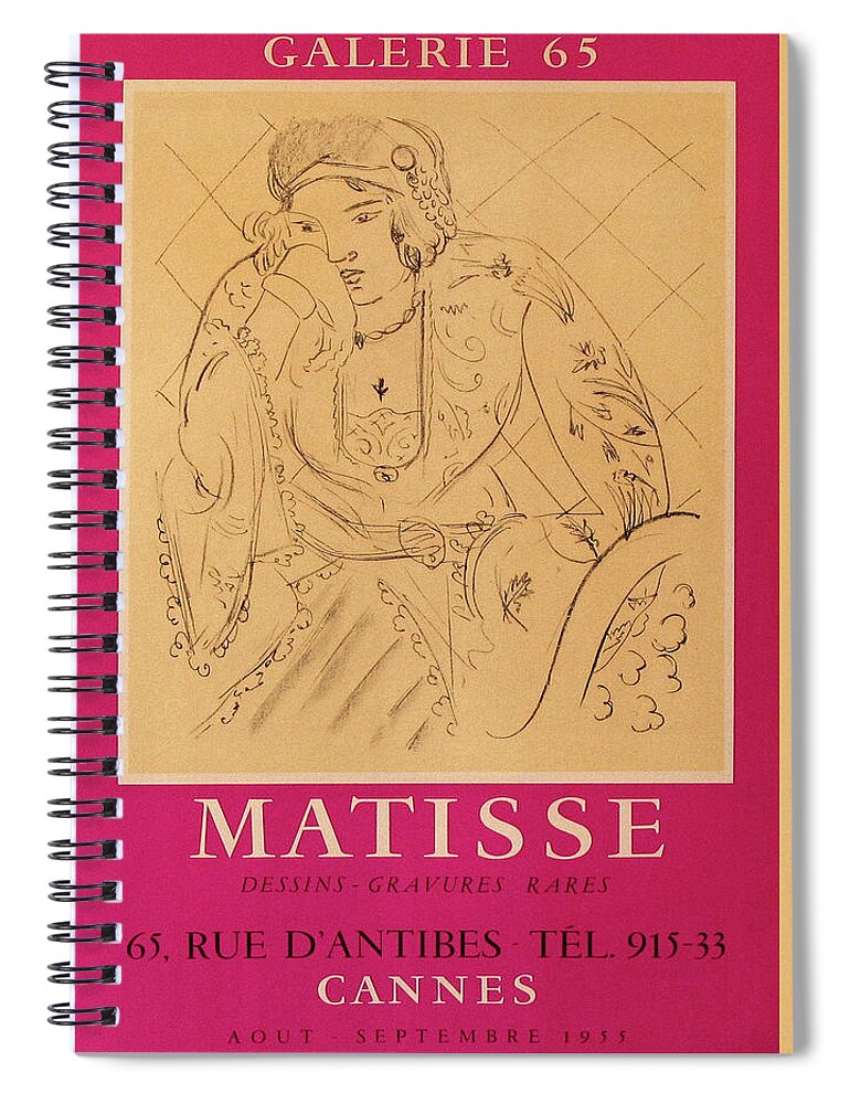 Matisse Spiral Notebook featuring the photograph Matisse Exhibition 1955 by Andrew Fare