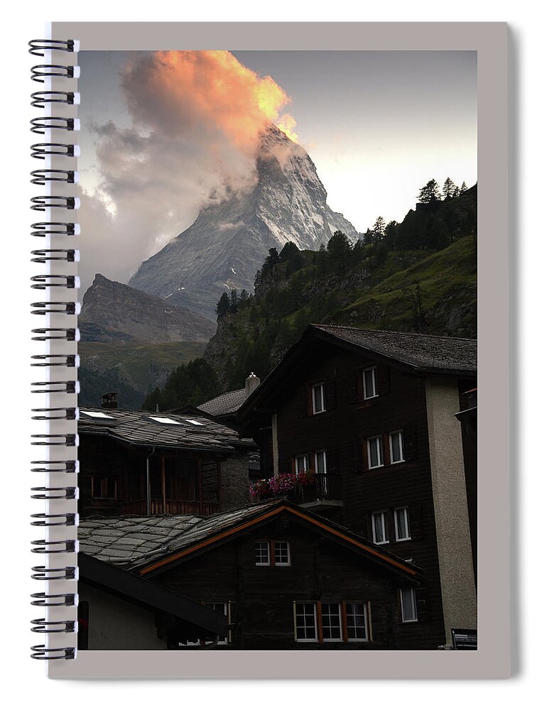 Mountains Spiral Notebook featuring the photograph Matterhorn by Gregory Blank