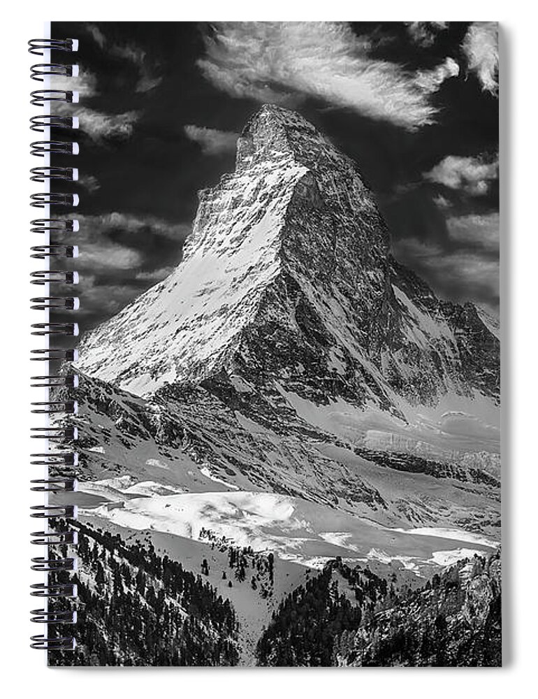 2015 Spiral Notebook featuring the photograph Matterhorn in the Clouds by Don Hoekwater Photography