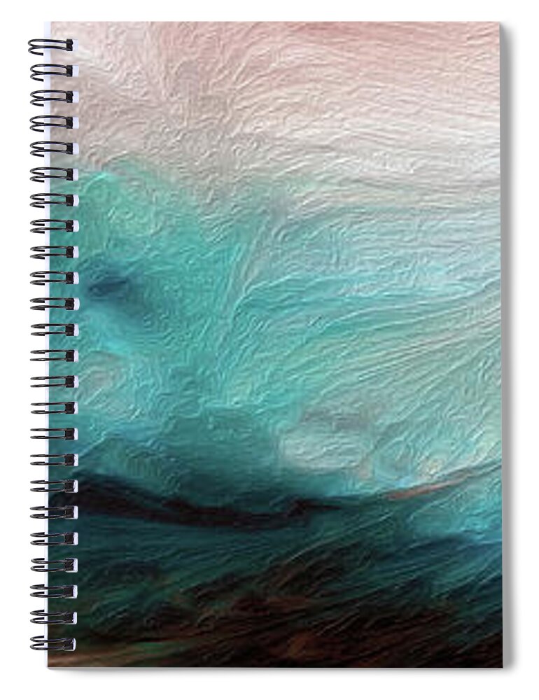 Blue Spiral Notebook featuring the painting Matthew 8 24. Asleep by Mark Lawrence
