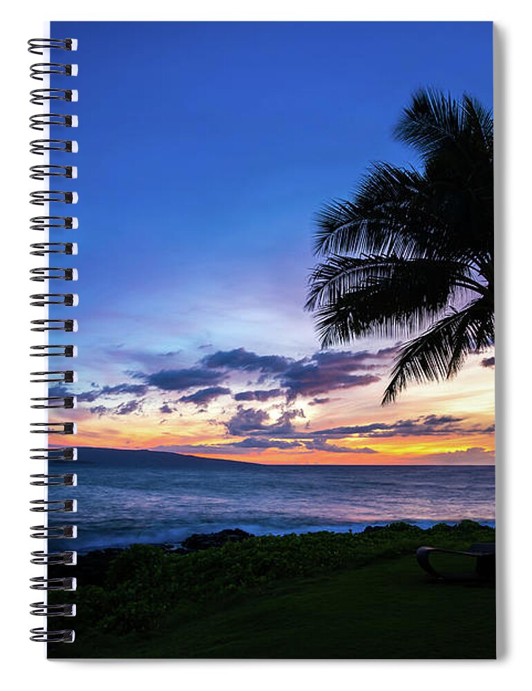 America Spiral Notebook featuring the photograph Maui Hawaii Wailea Sunset Photo by Paul Velgos