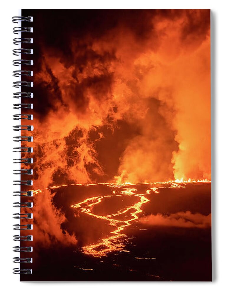 Mauna Loa Spiral Notebook featuring the photograph Mauna Loa Flow Day 1 by Christopher Johnson