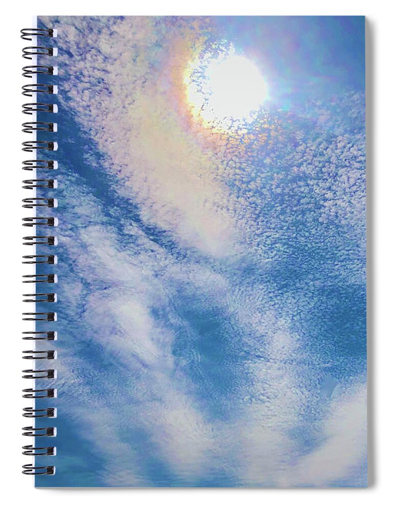 Blue Sky Spiral Notebook featuring the photograph May 10 by Medge Jaspan