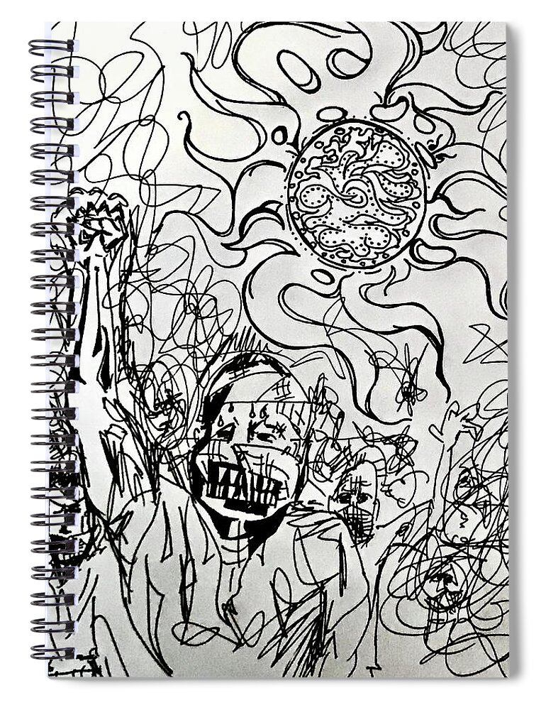 Floyd’s Protest Spiral Notebook featuring the drawing May 2020 by Gustavo Ramirez