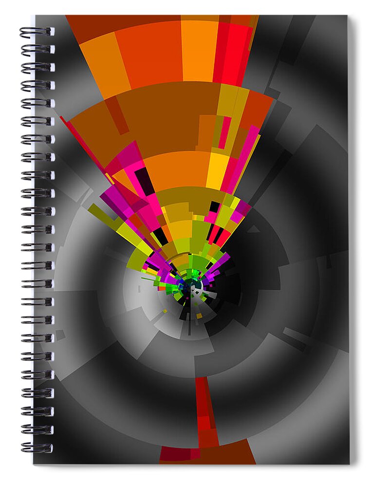 Abstract Spiral Notebook featuring the digital art Mcconitive by Andrew Kotlinski