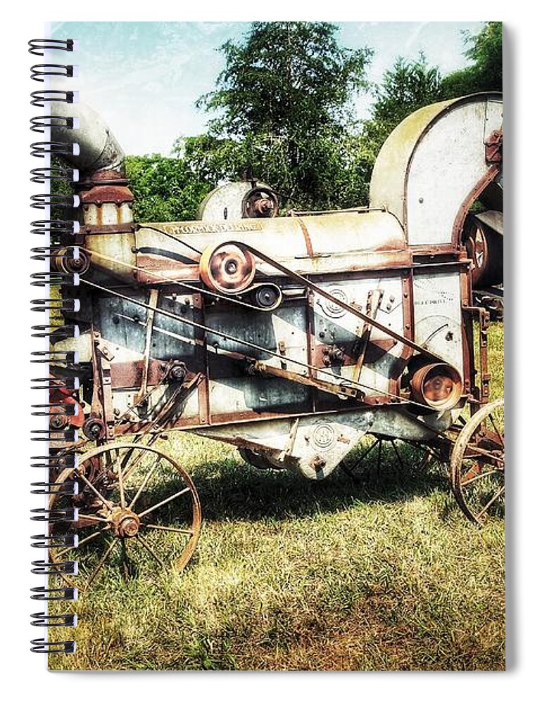 Farm Spiral Notebook featuring the photograph McCormick Deering by Mike Eingle