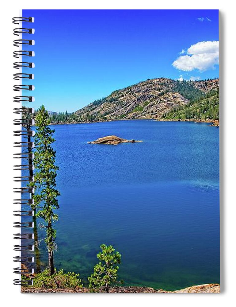 Beautiful Spiral Notebook featuring the photograph Meadow Lake View by David Desautel