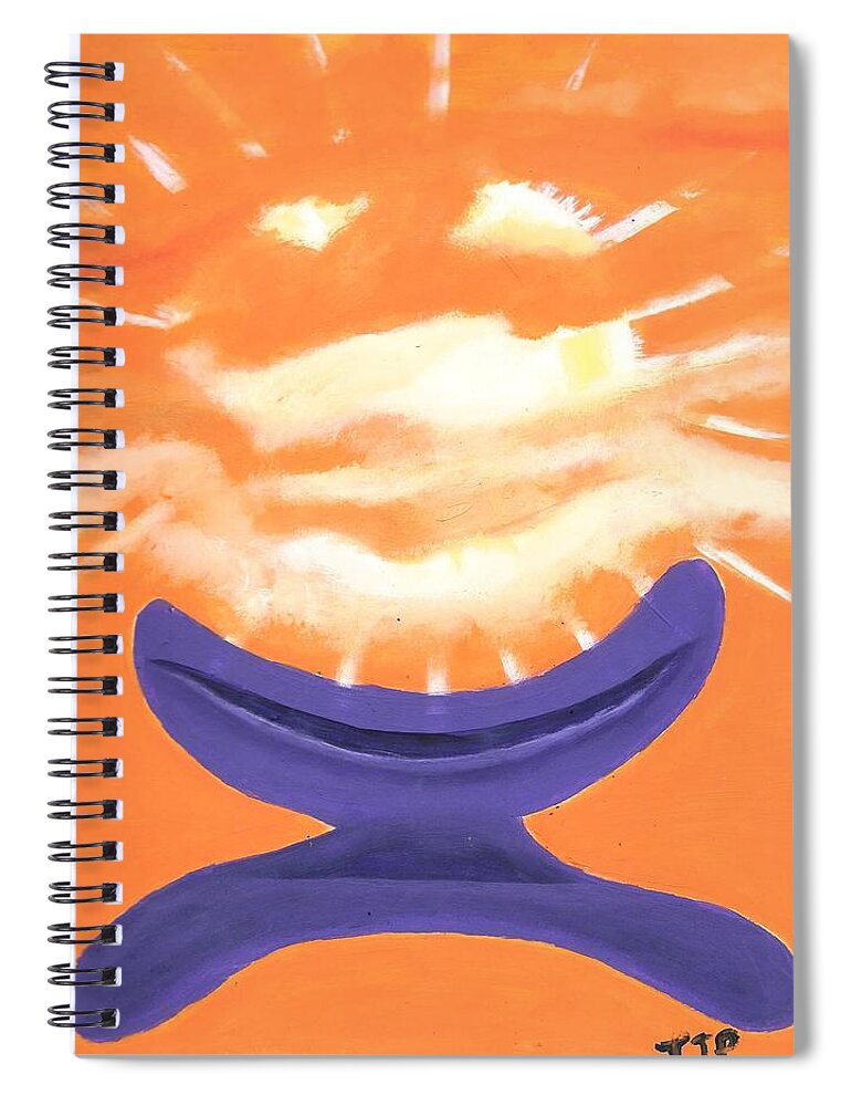 Meditation Spiral Notebook featuring the pastel Meditation by Esoteric Gardens KN