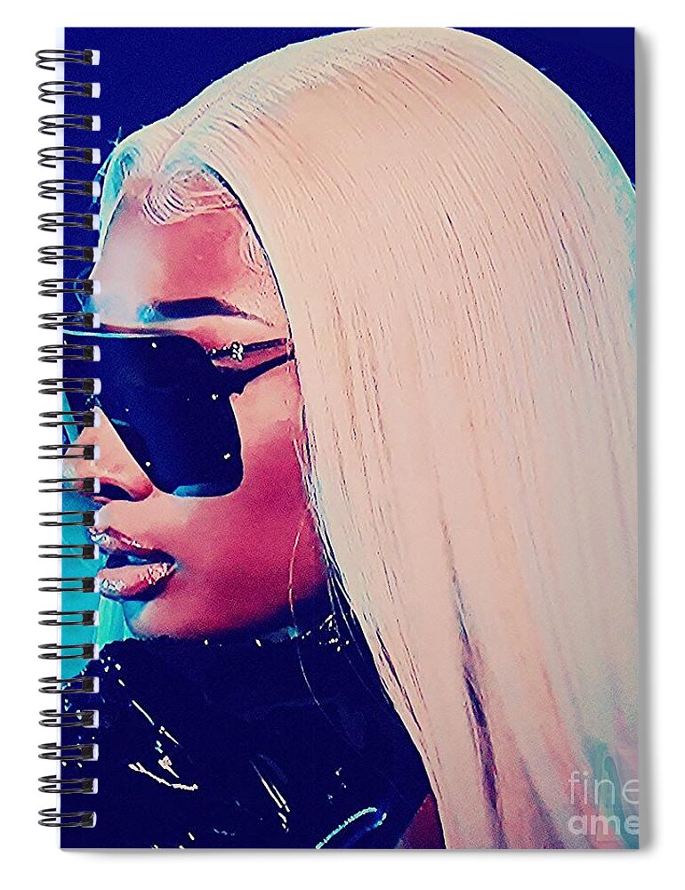 Singer Spiral Notebook featuring the photograph Megan Thee Stallion -- 7 by Jayne Somogy