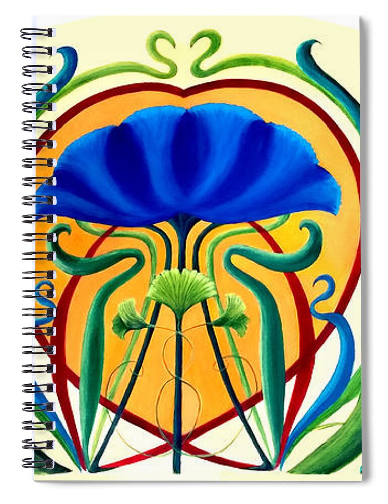 Art Spiral Notebook featuring the painting Megan's Nouveau Arch by Sarah Irland