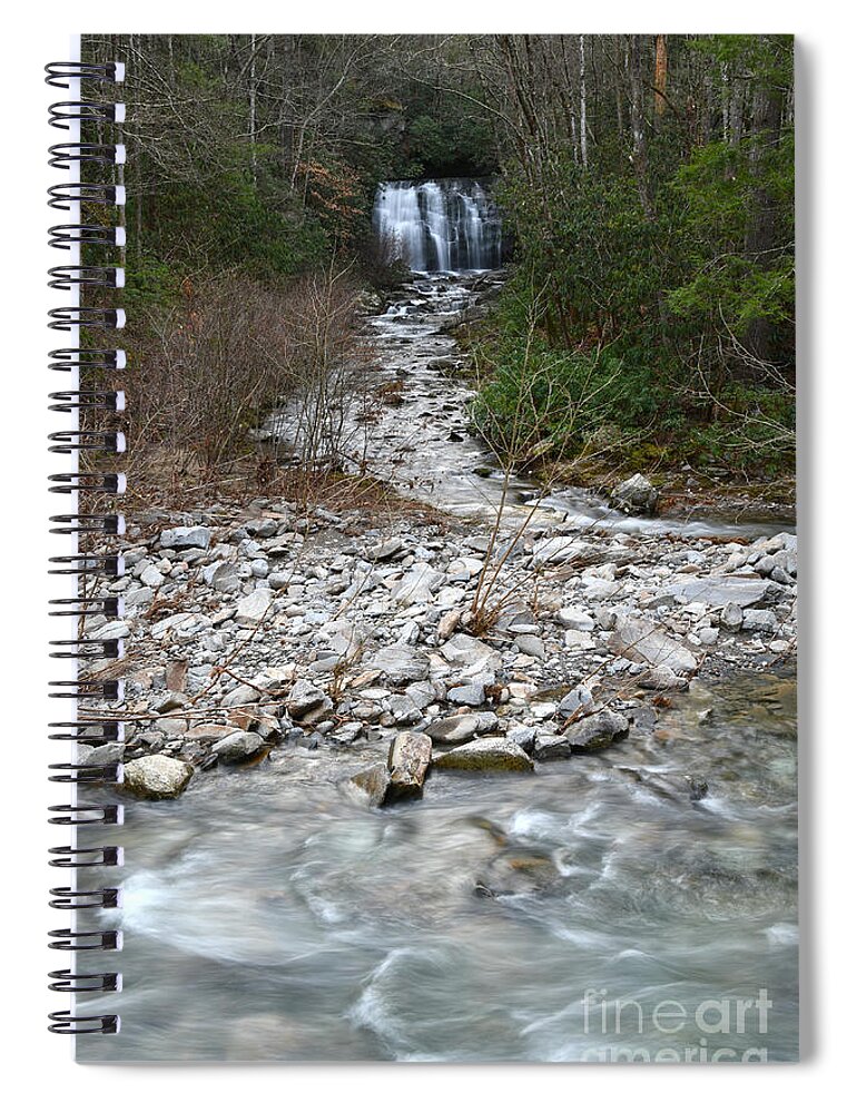 Smoky Mountains Spiral Notebook featuring the photograph Meigs Falls On Little River 1 by Phil Perkins