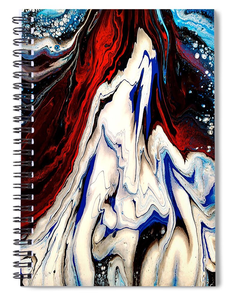  Spiral Notebook featuring the painting Melt Down by Rein Nomm