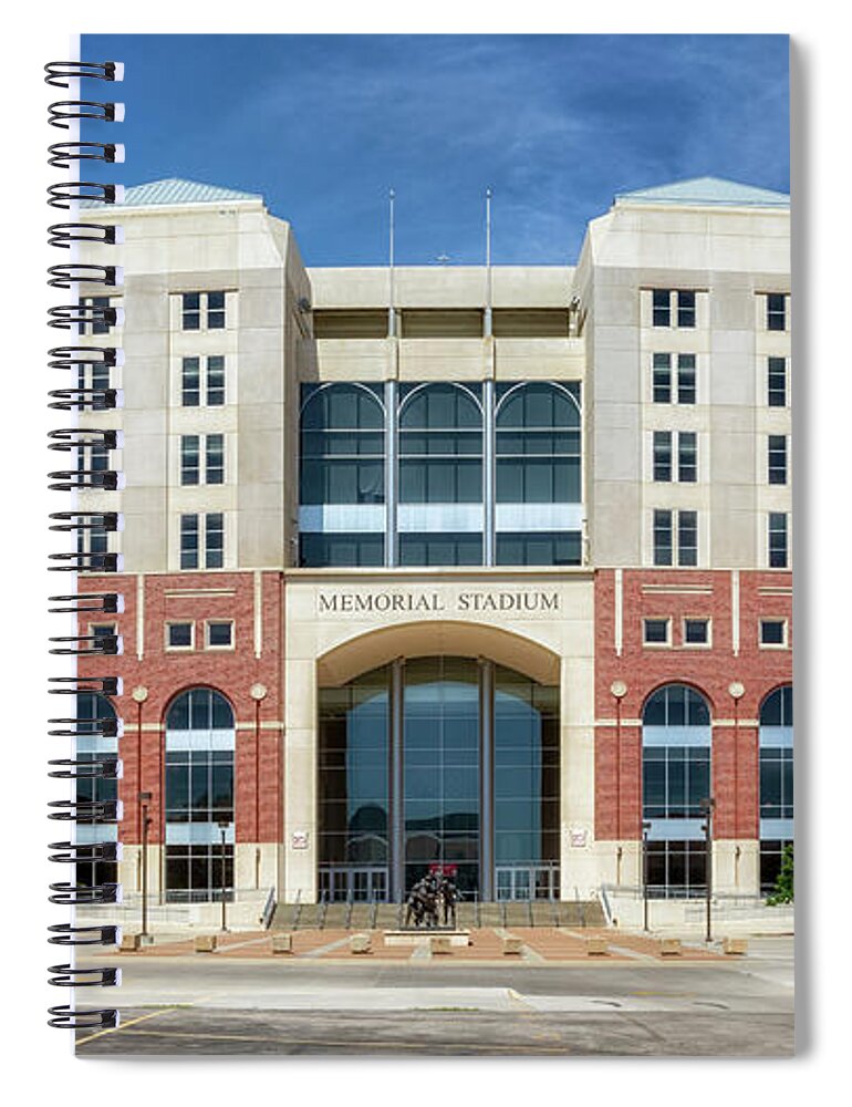 Memorial Stadium Spiral Notebook featuring the photograph Memorial Stadium - University of Nebraska - Lincoln by Susan Rissi Tregoning