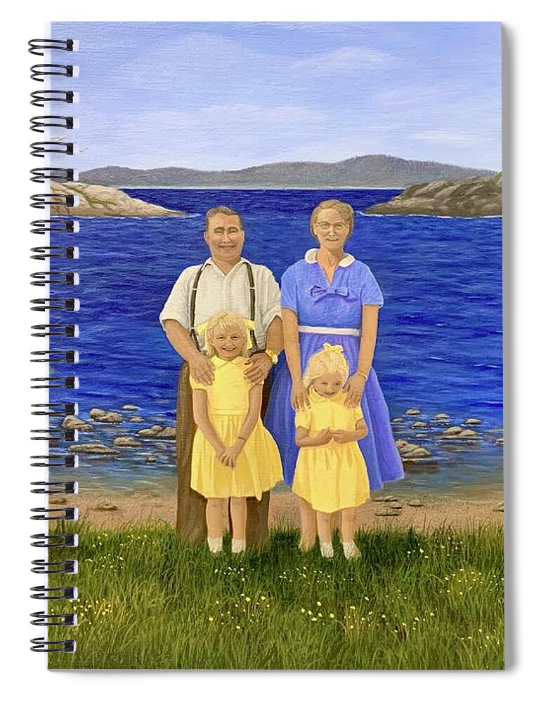Little Burnt Bay Spiral Notebook featuring the painting Memories by Marlene Little