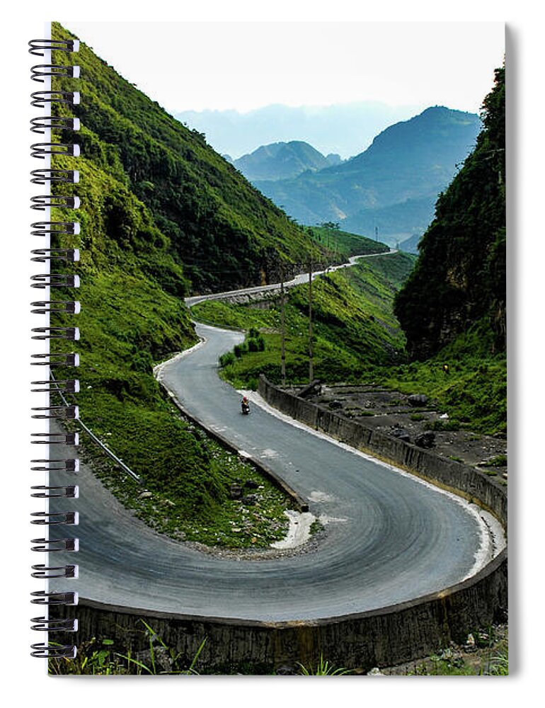 Northern Spiral Notebook featuring the photograph Memory Lane - Ha Giang Province, Northern Vietnam by Earth And Spirit