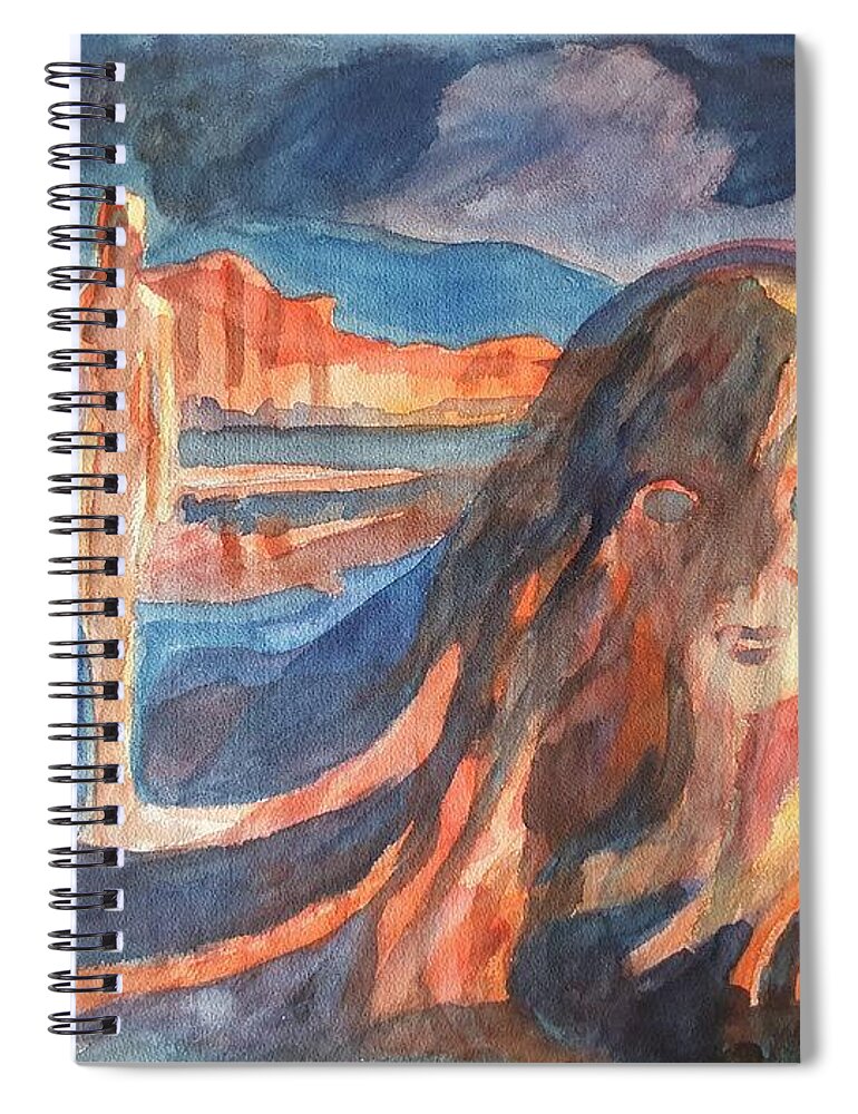 Masterpiece Paintings Spiral Notebook featuring the painting Memory of Past Life by Enrico Garff