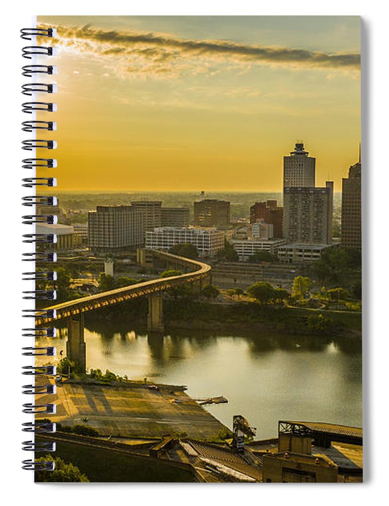 Memphis Spiral Notebook featuring the photograph Memphis Gold by DArcy Evans