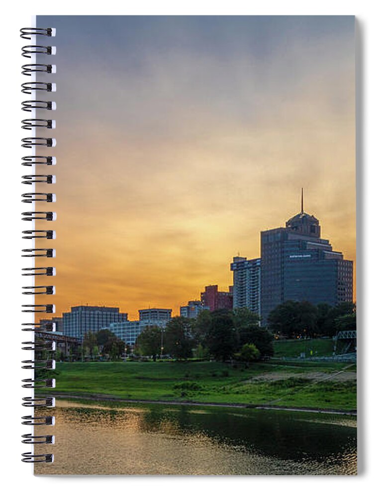 Sunrise Spiral Notebook featuring the photograph Memphis Sunrise by Rod Best