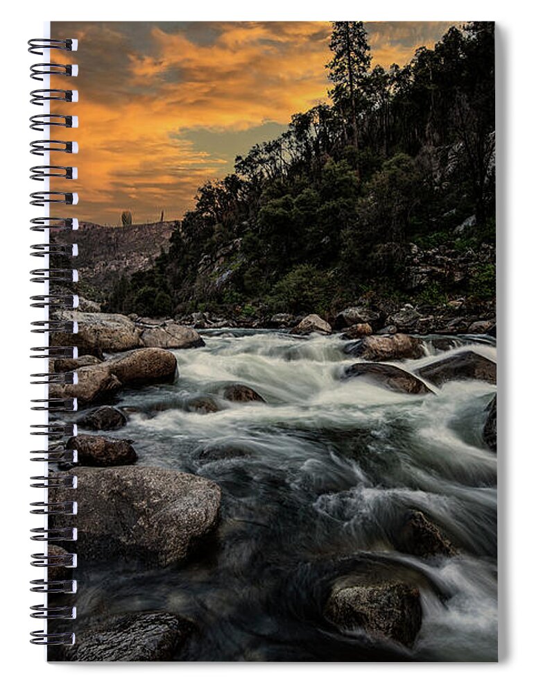 Merced Spiral Notebook featuring the photograph Merced River and Yosemite National Park by Amazing Action Photo Video