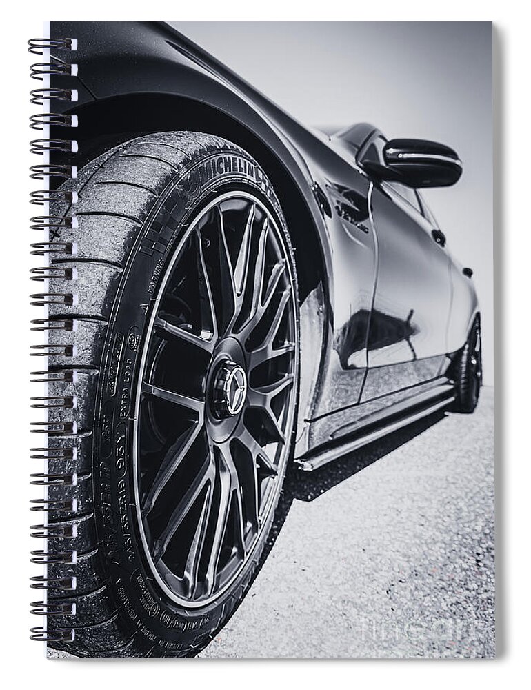 Black&white Spiral Notebook featuring the photograph Mercedes AMG Car by MPhotographer