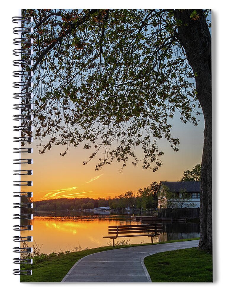 Cny Spiral Notebook featuring the photograph Mercer Park Sunset by Rod Best