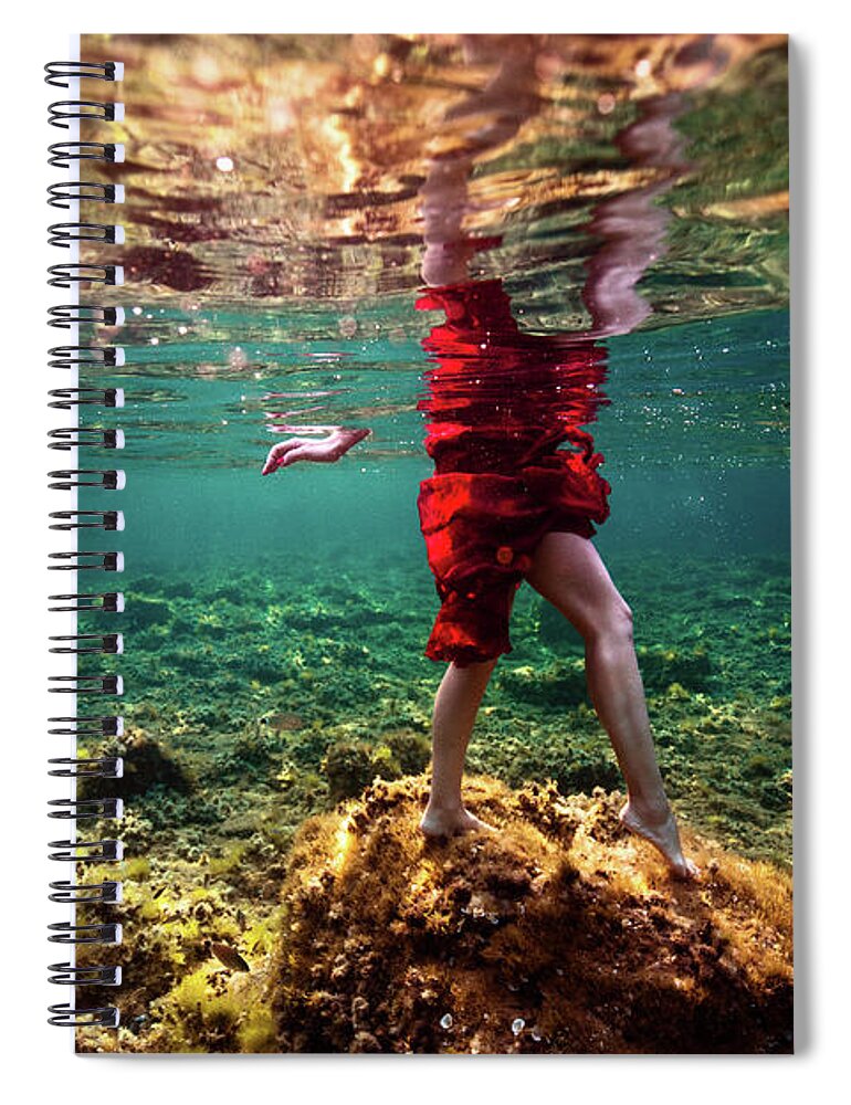 Underwater Spiral Notebook featuring the photograph Mermaid Legs by Gemma Silvestre