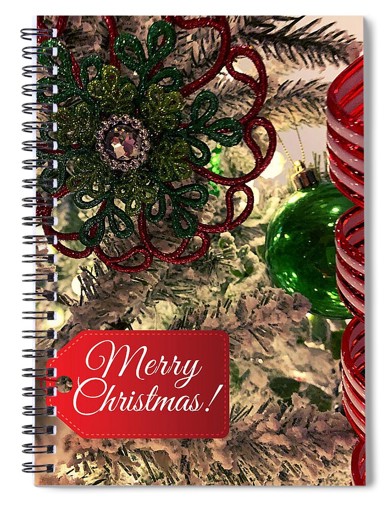 Merry Christmas Spiral Notebook featuring the photograph Merry Christmas by Lee Darnell